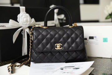 CHLMeTop Qualityum Top Qualityap Bag With Top Handle Black For Women, Womens Handbags, Shoulder And Crossbody Bags 9in/23cm A92990