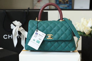 CHLMeTop Qualityum Top Qualityap Bag With Top Handle Teal For Women, Womens Handbags, Shoulder And Crossbody Bags 9in/23cm A92990