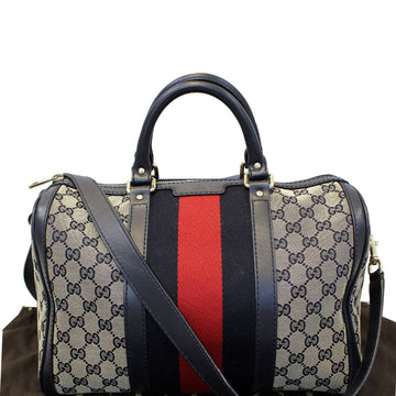 GUCCI Web Medium  GG Boston Bag with Signature Web 247205