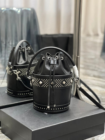 YSSL Bahia Small Bucket Bag Black For Women 10in/25cm YSL 685628AAAEF1077