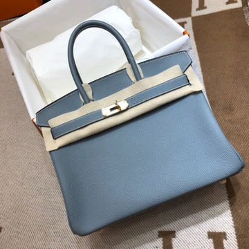 Top Quality Birkin Blue For Women SiTop Qualityer Toned Hardware 13.8in/35cm