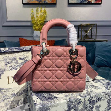 Top Quality Small Lady Bag Blush Cannage Sorbet Pink For Women 8in/20cm CD