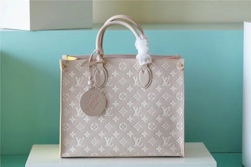 Top Quality Onthego MM Monogram Empreinte Beige/ Pink/ Yellow For Women,  Shoulder And Crossbody Bags 35cm/13.8in Top Quality M46128