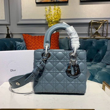 Top Quality Small Lady Bag SiTop Qualityer Hardware Cloud Blue For Women 8in/20cm CD