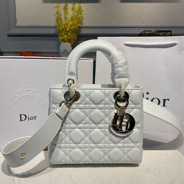 Top Quality Small Lady Bag Gold Toned Hardware White For Women 8in/20cm CD