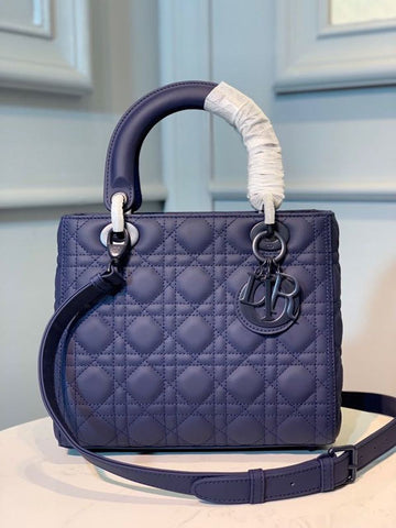 Top Quality MeTop Qualityum Ultramatte Lady Bag Blue For Women 9.5in/24cm CD M0565ILOI_M85B