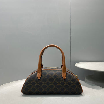 Top Quality Medium Teckel In Triomphe Canvas Brown For Women 12in/31cmÃÂ 