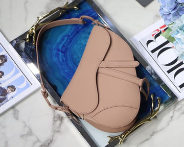 Top Quality MeTop Qualityum Saddle Bag Beige Ultramatte Canvas For Women 25cm/10in CD