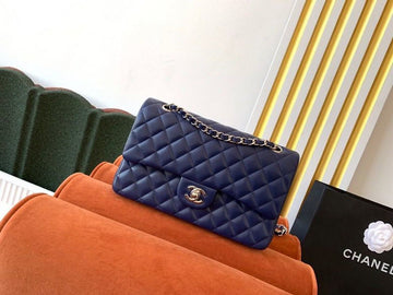 CHL Classic Handbag Navy Blue For Women, Women’s Bags, Shoulder And Crossbody Bags 10in/26cm A01112