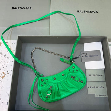 Top Quality Le Cagole Mini Bag With Chain In Green, For Women,  Bags 8.2in/21cm