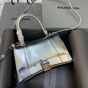 Top Quality Hourglass Small Handbag In Sliver, For Women,  Bags 9in/23cm