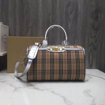Top Quality Small 1983 Check LiNike Bowling Bag White/Brown For Women, WomenÃ¢ÂÂs Bags 9.1in/23cm