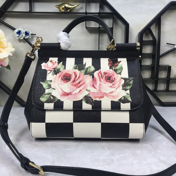 Top Quality MeTop Qualityum Sicily Handbag Inoriginal Spring Texture Muticolour For Women 10.2in/26cm Top Quality