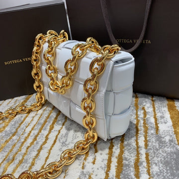 Top Quality Chain Cassette Bag For Women 10.2in/26cm In White 631421VBWZ09143