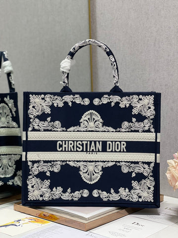 Top Quality MeTop Qualityum Book Tote Blue and White Cornely Embroidery, Blue, For Women WomenÂs Handbags, Shoulder Bags, 42cm CD M1286ZTZB_M928