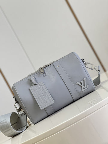 Top Quality City Keepall Grey Aerogram For Women, WoBags, Crossbody Bags 10.6in/27cm Top Quality M59328