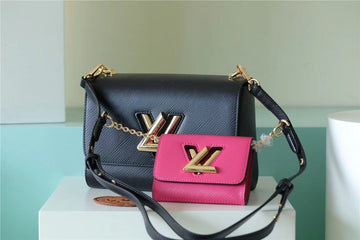 Top Quality Twist MM Bag, Shoulder and Cross Body Bags For Women Black / Fuchsia 9.1in/23cm Top Quality M59885