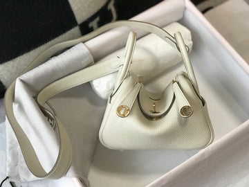 Top Quality Lindy Mini White Togo Bag With Gold Hardware For Women, WomenÃ¢ÂÂs Handbags, Shoulder And Crossbody Bags 7.5in/19cm