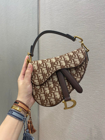 Top Quality Brown Mini Saddle Bag For Women 21cm/7in CD
