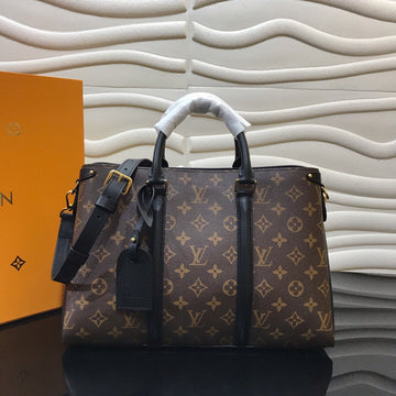 Top Quality Soufflot MM Monogram Canvas Black For Women, WoHandbag, Shoulder And Crossbody Bags 14.2in/36cm Top Quality M44817