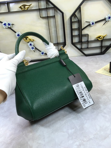 Top Quality Medium Sicily Handbag In Dauphine Green For Women 10.2in/26cm Top Quality Top Quality4347A100187399