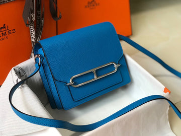 Top Quality Mini Evercolor Sac Roulis 19 Blue For Women, Handbags, Shoulder Bags 7.5in/19cm