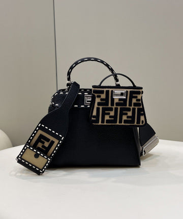 FI Top Quality Small Black Bag For Woman 23cm/9in