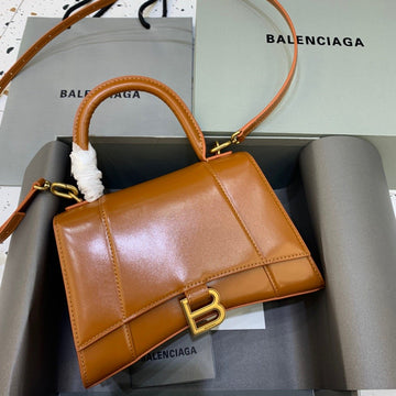 Top Quality Hourglass Small Handbag In Brown, For Women,  Bags 9in/23cm