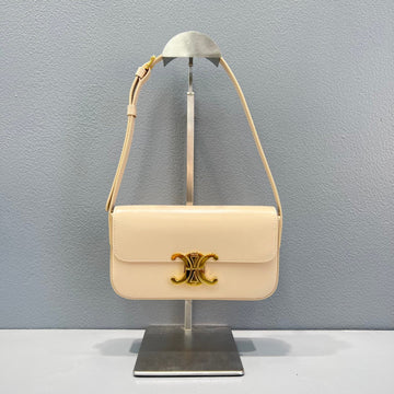 Top Quality Triomphe Shoulder Bag Beige For Women 8in/20.5cm