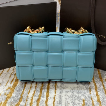 Top Quality Chain Cassette Bag For Women 10.2in/26cm In Light Blue