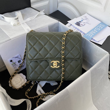 CHLMini Flap Bag Dark Green For Women, Women’s Bags 6.7in/17cm