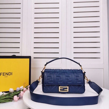 Top QualityTop Quality Baguette Chain Midi Medium Dark Blue Bag For Woman 26cm/10in