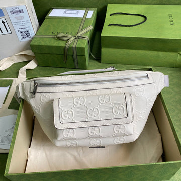 gg Embossed Belt Bag White gg Embossed For MenÂ  11in/28cm gg