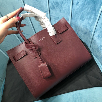YSSL Sac De Jour Baby In Shiny Burgundy For Women 10in/26cm YSL