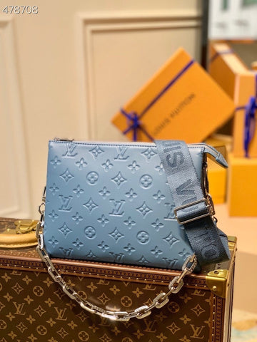 Top Quality Coussin PM Monogram Embossed Puffy Light Blue For Women, WomenÂs Handbags, Shoulder And Crossbody Bags 10.2in/26cm Top Quality