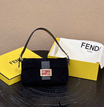 Top QualityTop Quality Baguette Black Bag For Woman 25cm/9.5in
