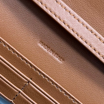 Top Quality Wallet On Chain Triomphe In Textile Natural / Tan For Women 7in/19cm 10J972DB2.02NT
