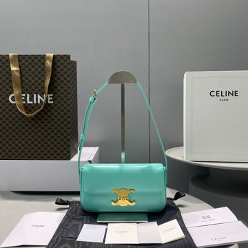 Top Quality Triomphe Shoulder Bag Mint Green For Women 8in/20cm