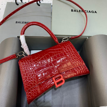 Top Quality Hourglass Small Handbag In Red, For Women,  Bags 9in/23cm