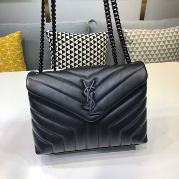 YSSL Loulou Small Chain Bag In MatelassÃ© "Y" Black For Women 9.8in/23cm YSL 494699DV7281000