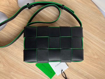Top Quality Cassette Bag Black And Green, For Women, Bags 9.1in/23cm