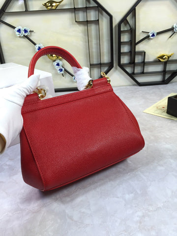 Top Quality Medium Sicily Handbag In Dauphine Red For Women 10.2in/26cm Top Quality Top Quality4347A100180303