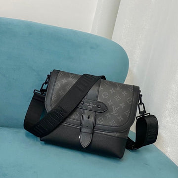 Top Quality Saumur Messenger Monogram Eclipse Canvas For Men, Bags, Shoulder And Crossbody Bags 11.8in/30cm Top Quality M45911