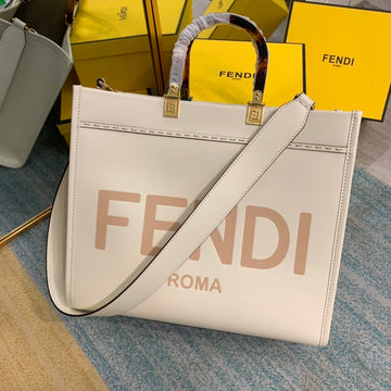 FI Sunshine Handle Bag White For Women, Handbags, Shoulder And Crossbody Bags 14.2in/36cm FF 8BH386ATop QualityLF0K7E