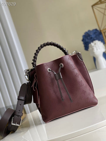 Top Quality Muria Bucket Bag For Women, WomenÂs Handbags, Shoulder And Crossbody Bags Burgundy 9.8in/25cm Top Quality