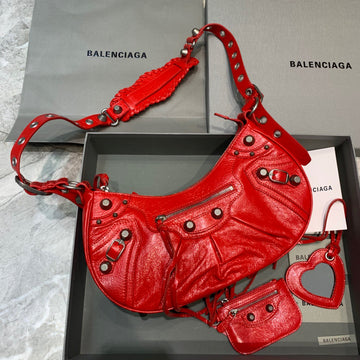 Top Quality Le Cagole XS Shoulder Bag In Red, For Women,  Bags 13in/33cm
