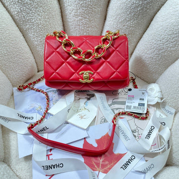 CHL Top Qualityap Bag Gold Hardware Red For Women Handbags, Shoulder Bags 7.9in/20cm AS3366