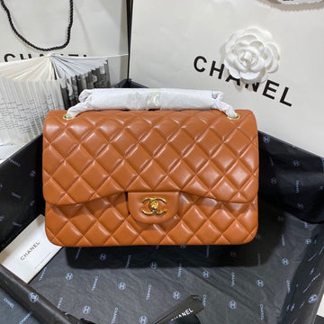 CHLLarge Classic Handbag Gold Hardware Brown For Women, Women’s Handbags, Shoulder Bags 11.8in/30cm
