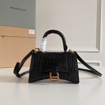 Top Quality Hourglass XS Handbag In Black, For Women, Womens Bags 7.4in/19cm