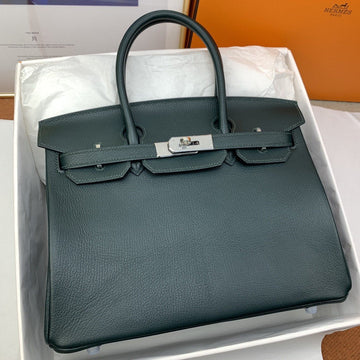 Top Quality Birkin Nata Swift Dark Blue For Women SiTop Qualityer Toned Hardware 11.8in/30cm